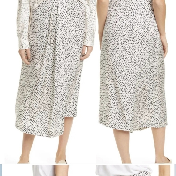 VINCE. Black and White Wrap Skirt - Picture 4 of 15